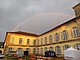 Noch während der Aufräumarbeiten: Ein Regenbogen. Wir ziehn die Feste durch!. Bild: Universität Hohenheim / Elvira Schuster