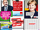 Websites und Social Media spielen im Wahlkampf eine große Rolle. | Bildquelle: Bundestagswahl-Plakate 2017, CDU, SPD, Die Grünen, Die Linke, FDP, AfD / Montage: Corinna Schmid