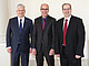 Rektor Prof. Dr. Stephan Dabbert, Prof. Dr. Andreas Schaller und Prof. Dr. Jochen Weiss| Bildquelle: Angelika Emmerling, Universität Hohenheim