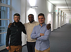 Die Gründer von re.new: Martin Lowinski, Ernest Eze und Julian Schulz. | Bildquelle: Universität Hohenheim / re.new