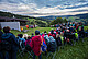 Das Theater in den Bergen spielt Stücke zu Nachhaltigkeitsthemen mitten auf Bergweiden im Südschwarzwald. Neben den auf der Bühne behandelten Themen erhalten Zuschauer:innen so auch einen neuen Bezug zur Kulturlandschaft. Foto: Kristof Meller