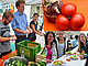 Foto, nicht zum Download. Untertitel: Koch-Aktion der studentischen Gruppe FRESH am Schlossplatz, Juli 2014. Fotos: FRESH